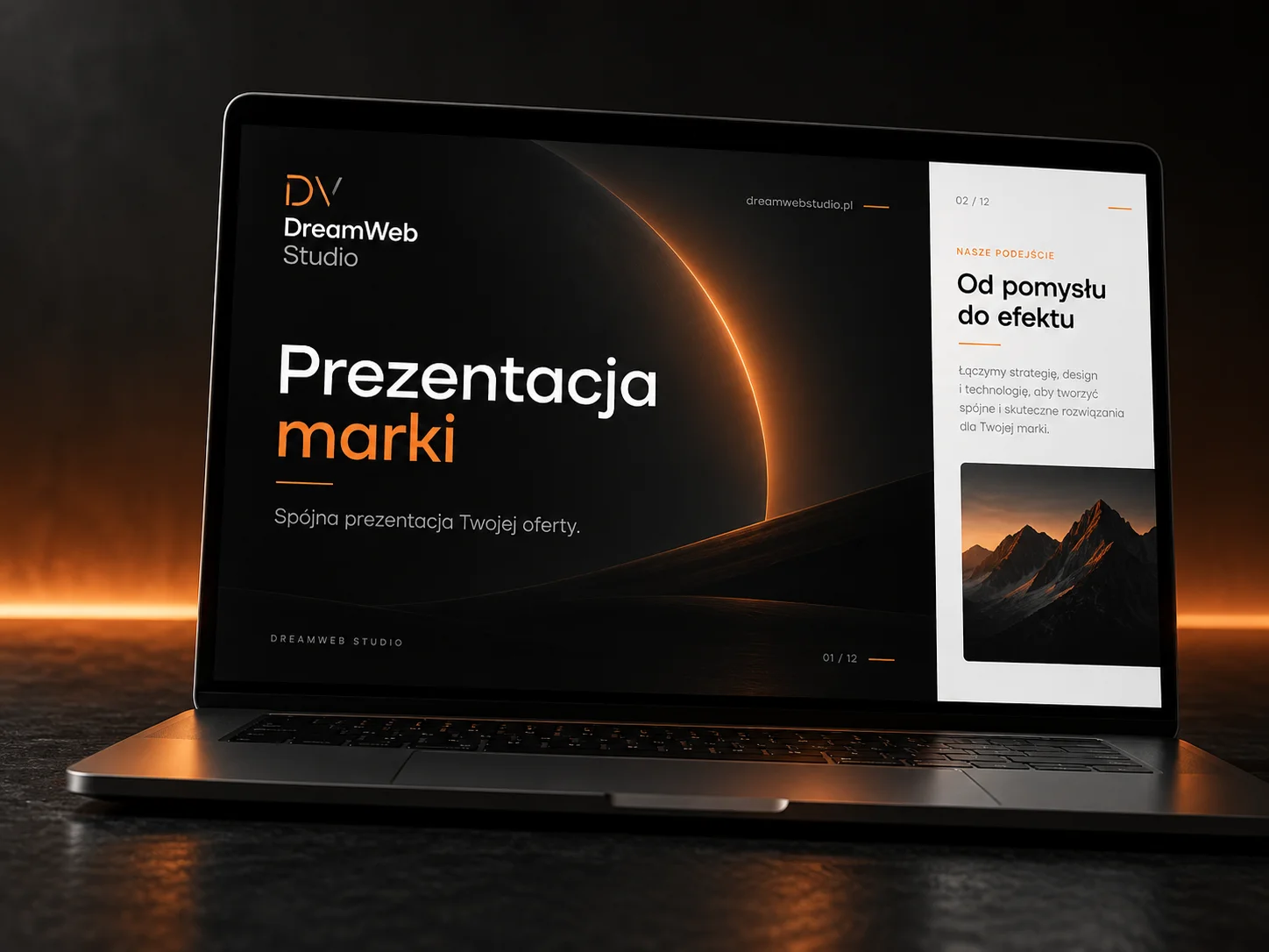 Przykładowa prezentacja biznesowa DreamWeb Studio
